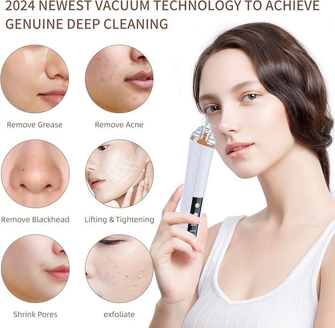 Blackhead Remover Pore Vacuum Kit  USB Rechargeable